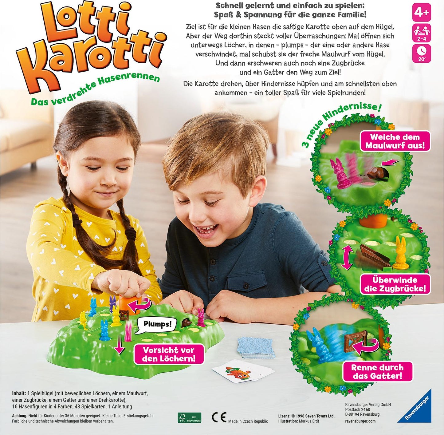 Kinderspiel LOTTI KAROTTI - Das verdrehte Hasenrennen