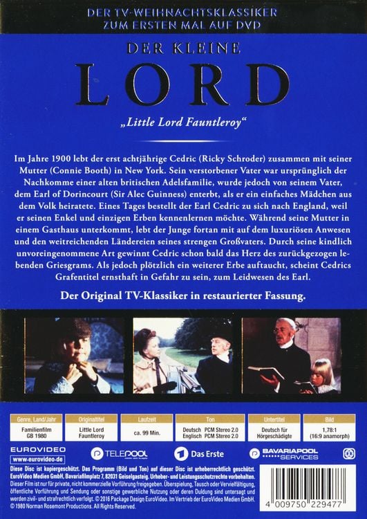 EuroVideo Der kleine Lord (DVD, 1980, Deutsch)