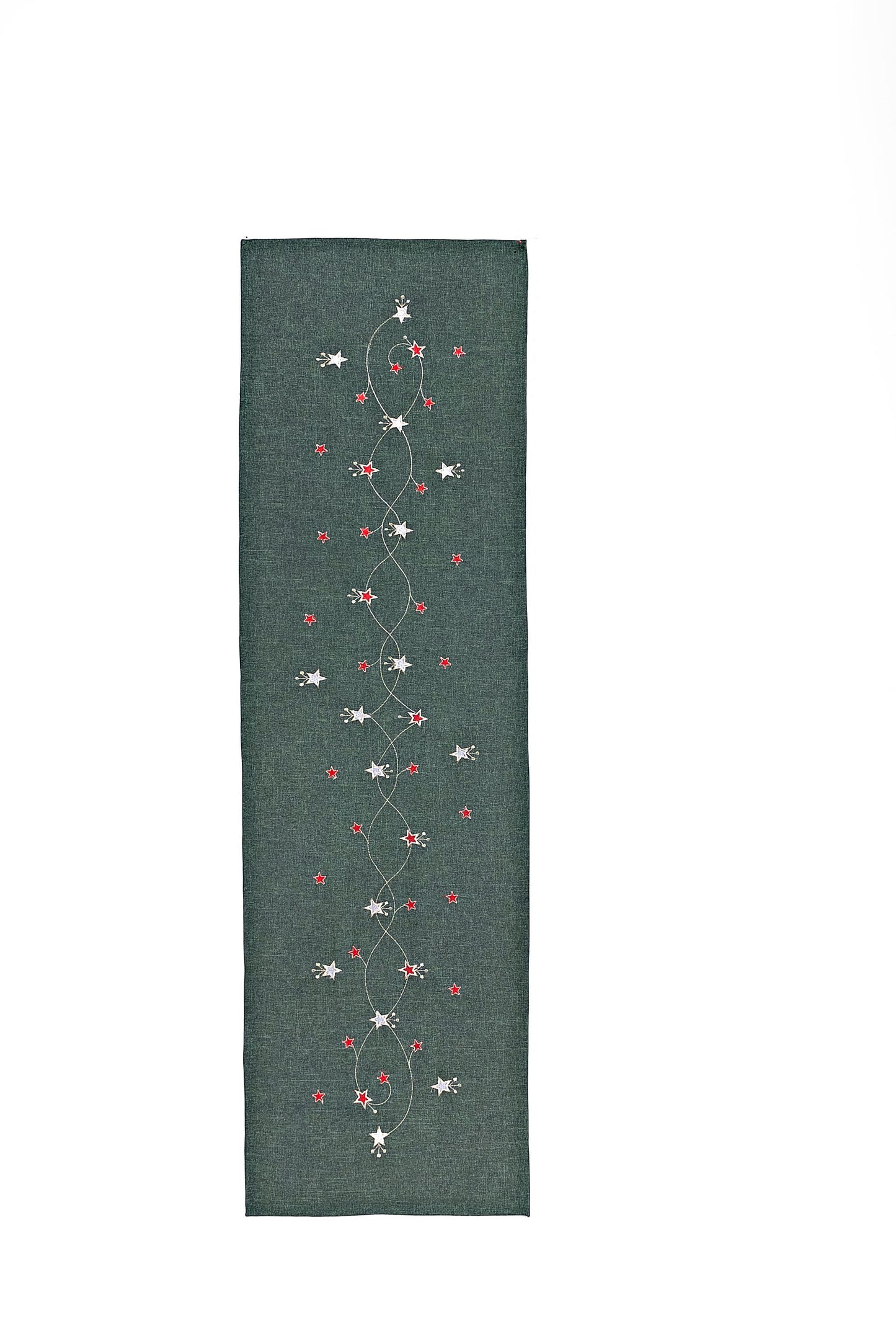 Tischläufer "Sternenzauber" dunkelgrün, 40x140cm