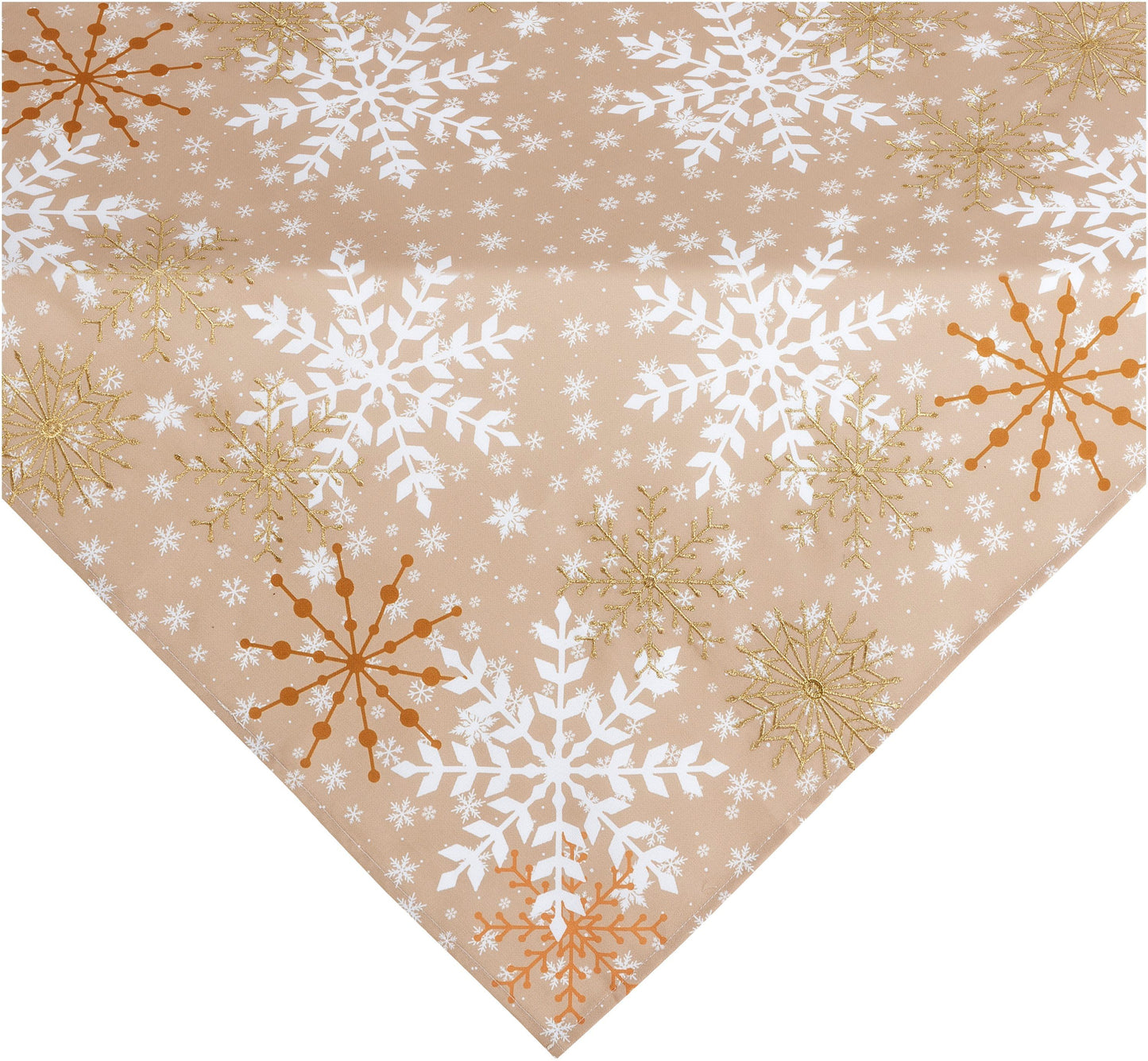 Mitteldecke Goldene Eisblumen (Grösse: 85 x 85cm)