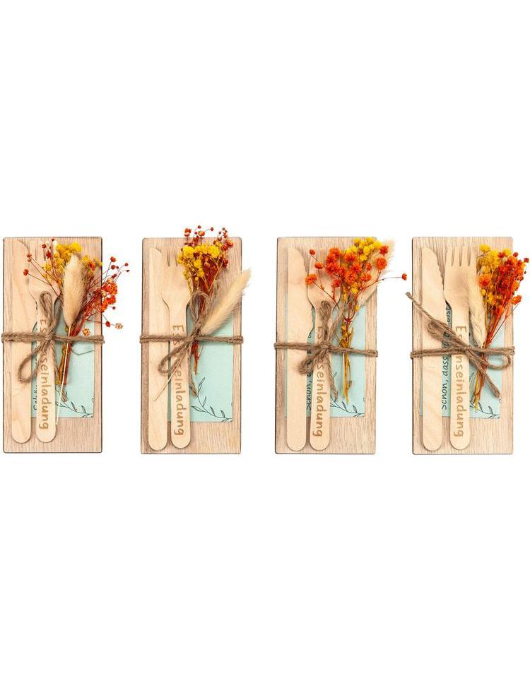Gutschein-Geschenk "Essenseinladung" 4er-Set