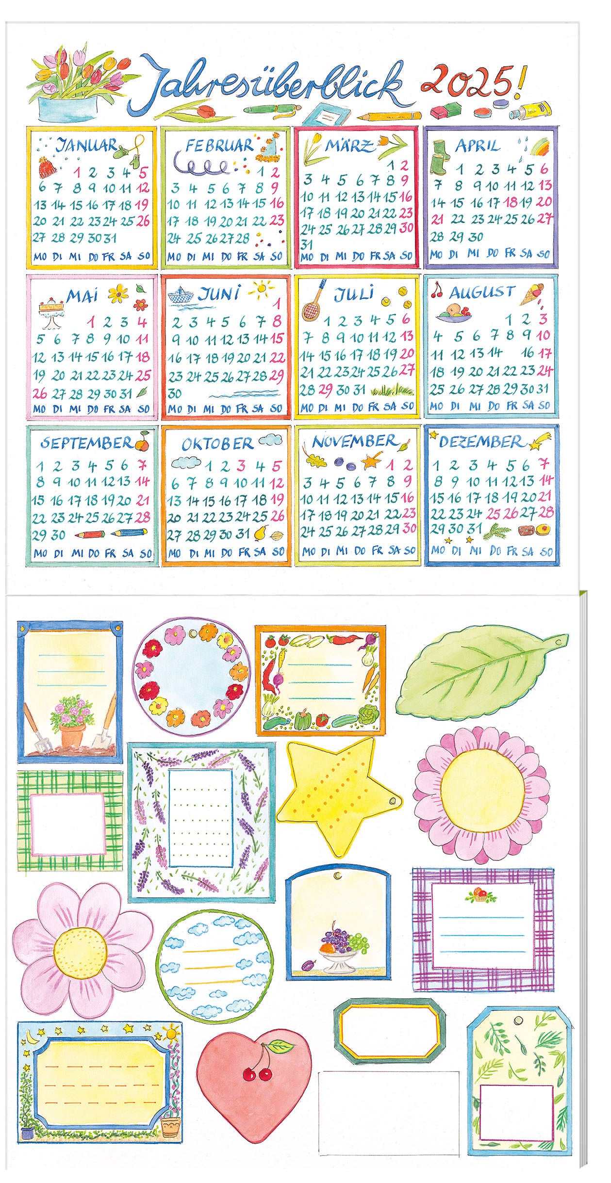 Merkkalender 2er-Set 2025