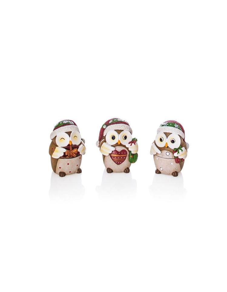 Geschenkdosen "Eulen", 3er-Set