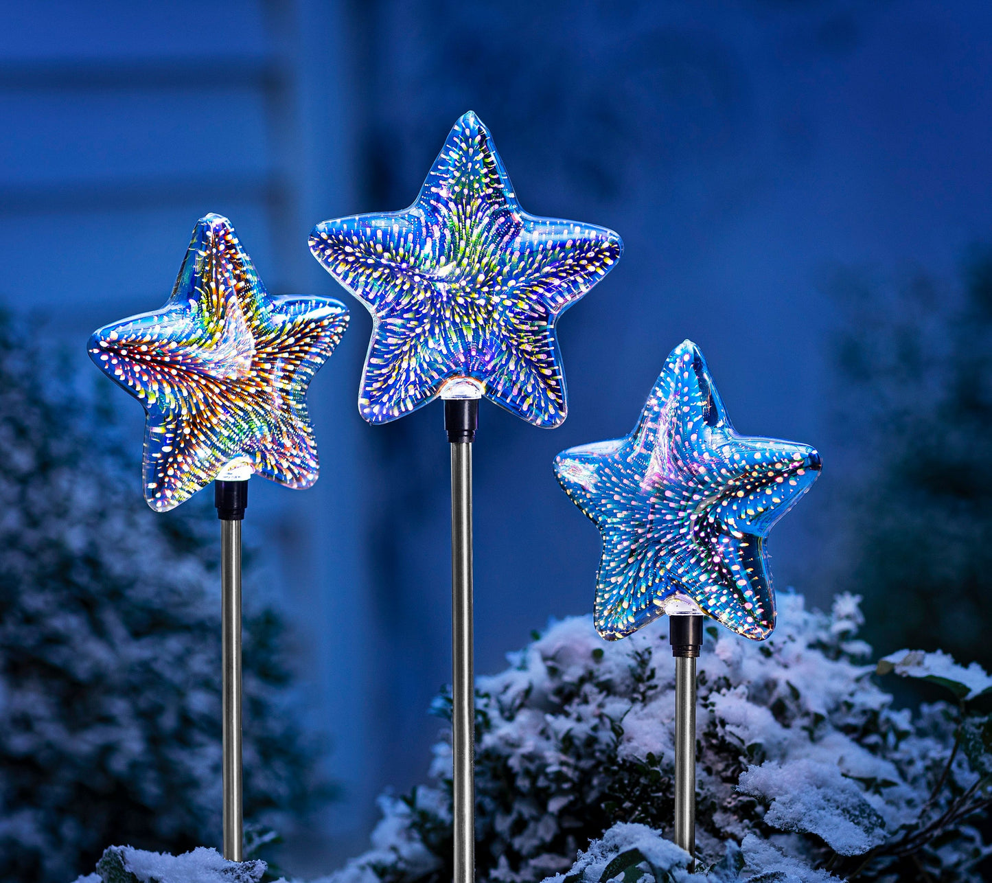 LED-Gartenstecker "Sternenfunkeln", 3er-Set