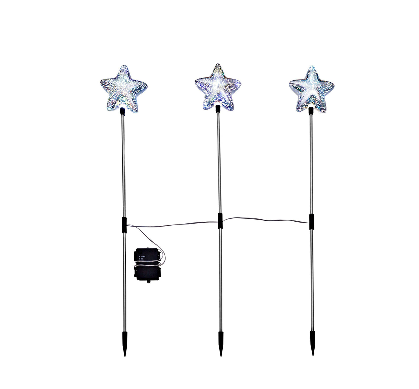 LED-Gartenstecker "Sternenfunkeln", 3er-Set