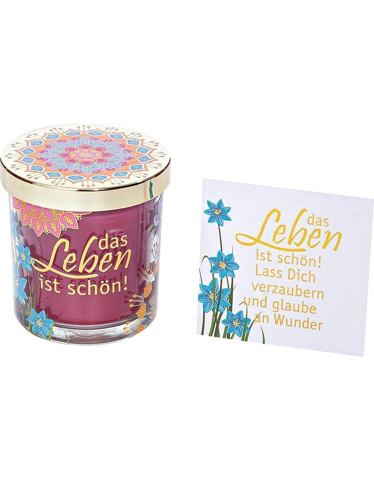 Geschenkset Duftkerze Das Leben ist schön im Glas