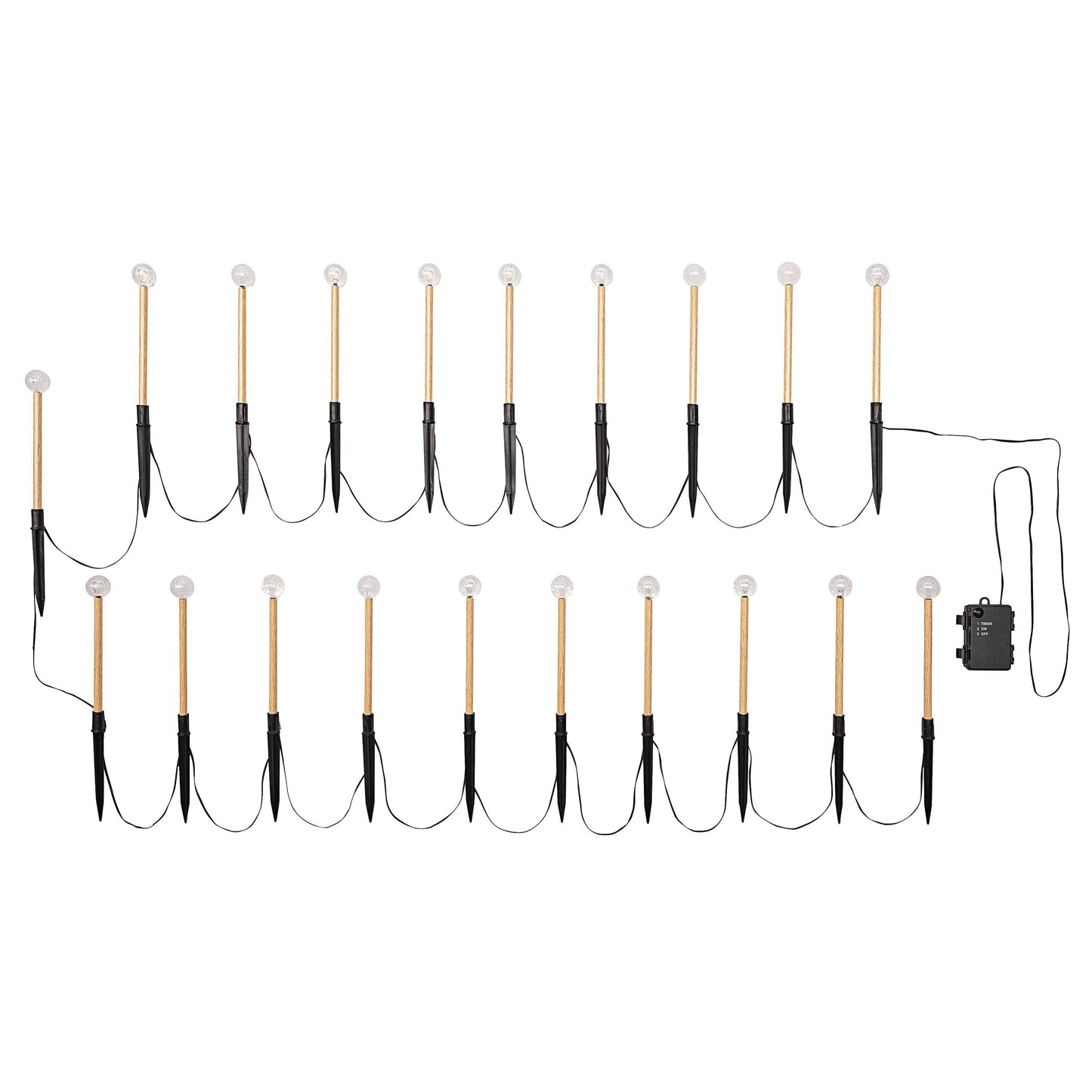 LED-Gartenstecker "Bambus" 20er-Set
