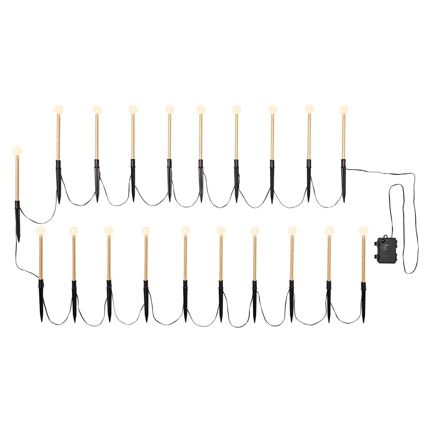 LED-Gartenstecker "Bambus" 20er-Set