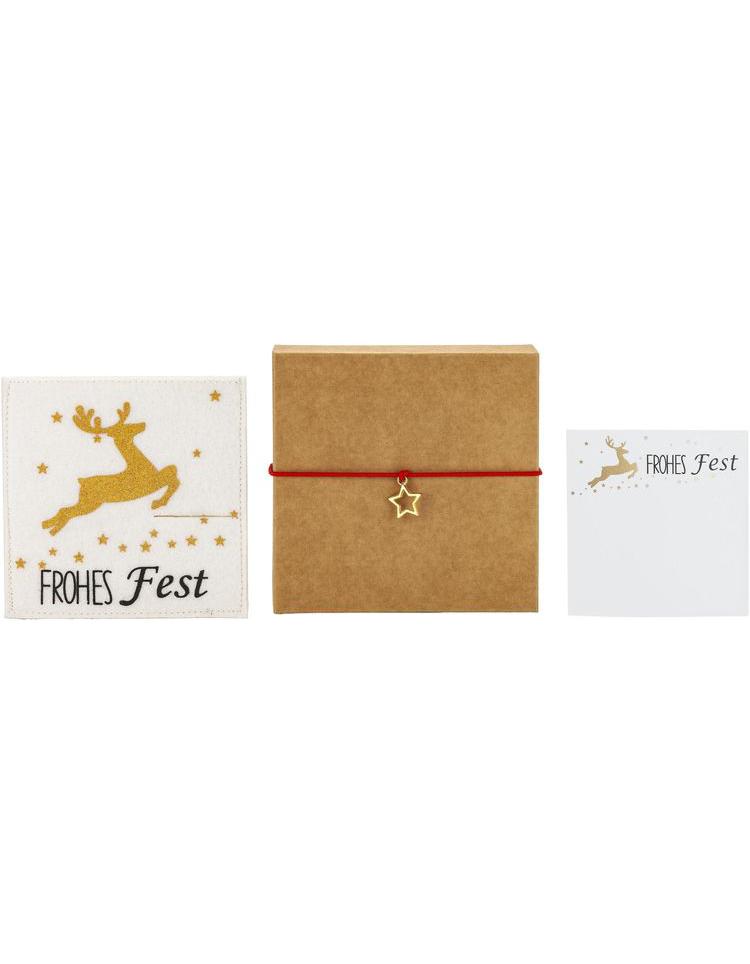 Geldgeschenk-Verpackung aus Filz "Frohes Fest"