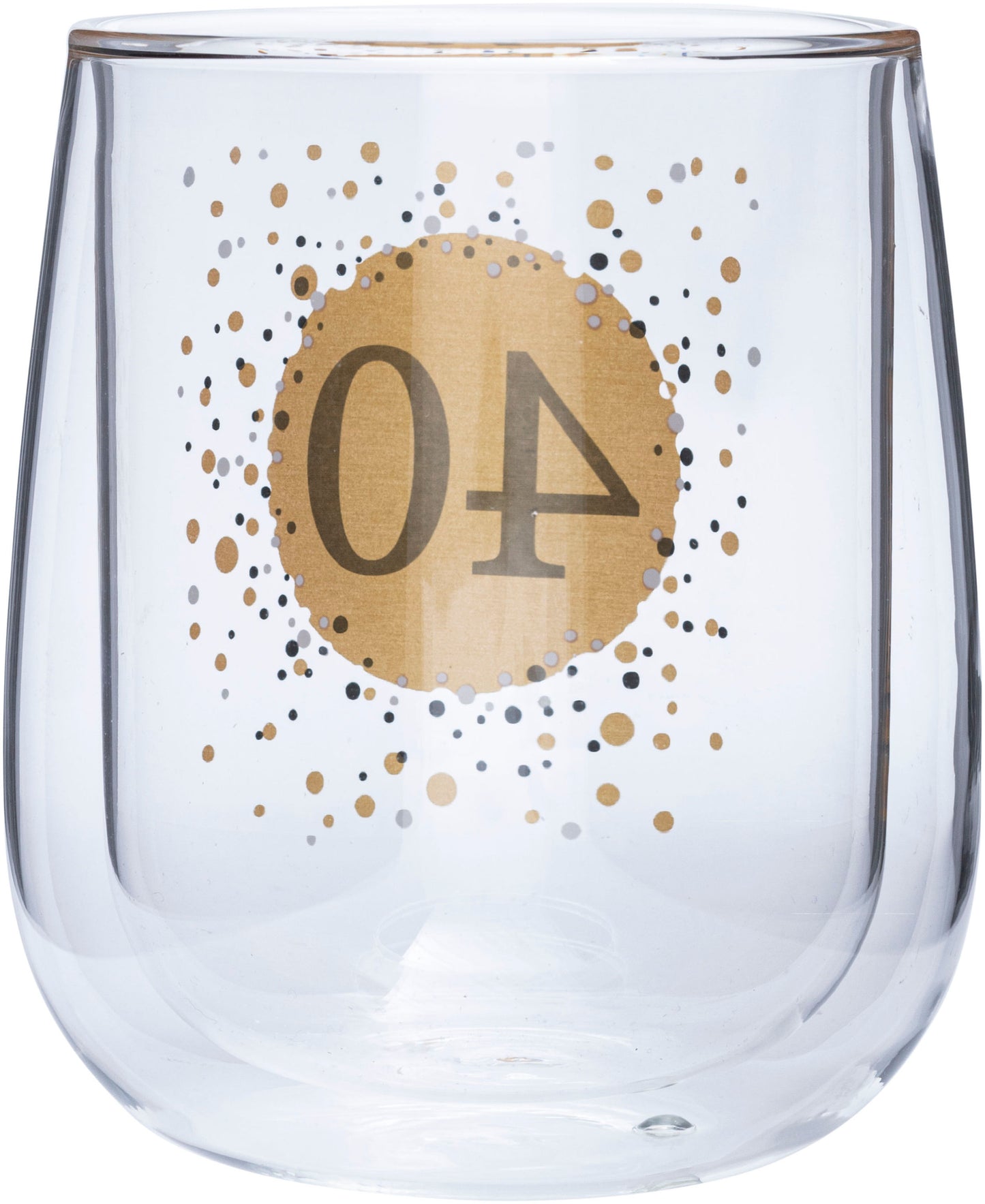 Doppelwandiges Glas (Typ: 40. Geburtstag)