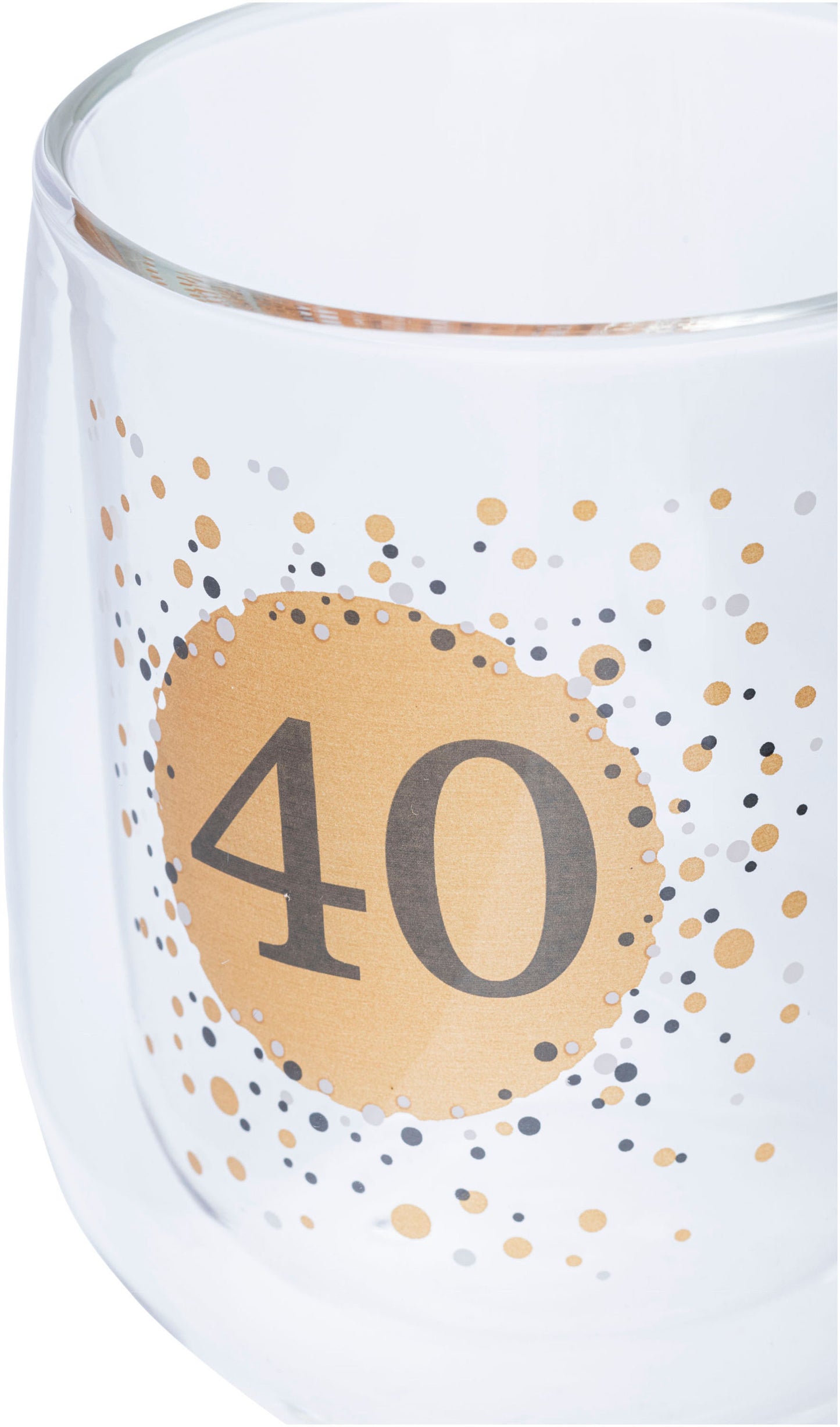 Doppelwandiges Glas (Typ: 40. Geburtstag)