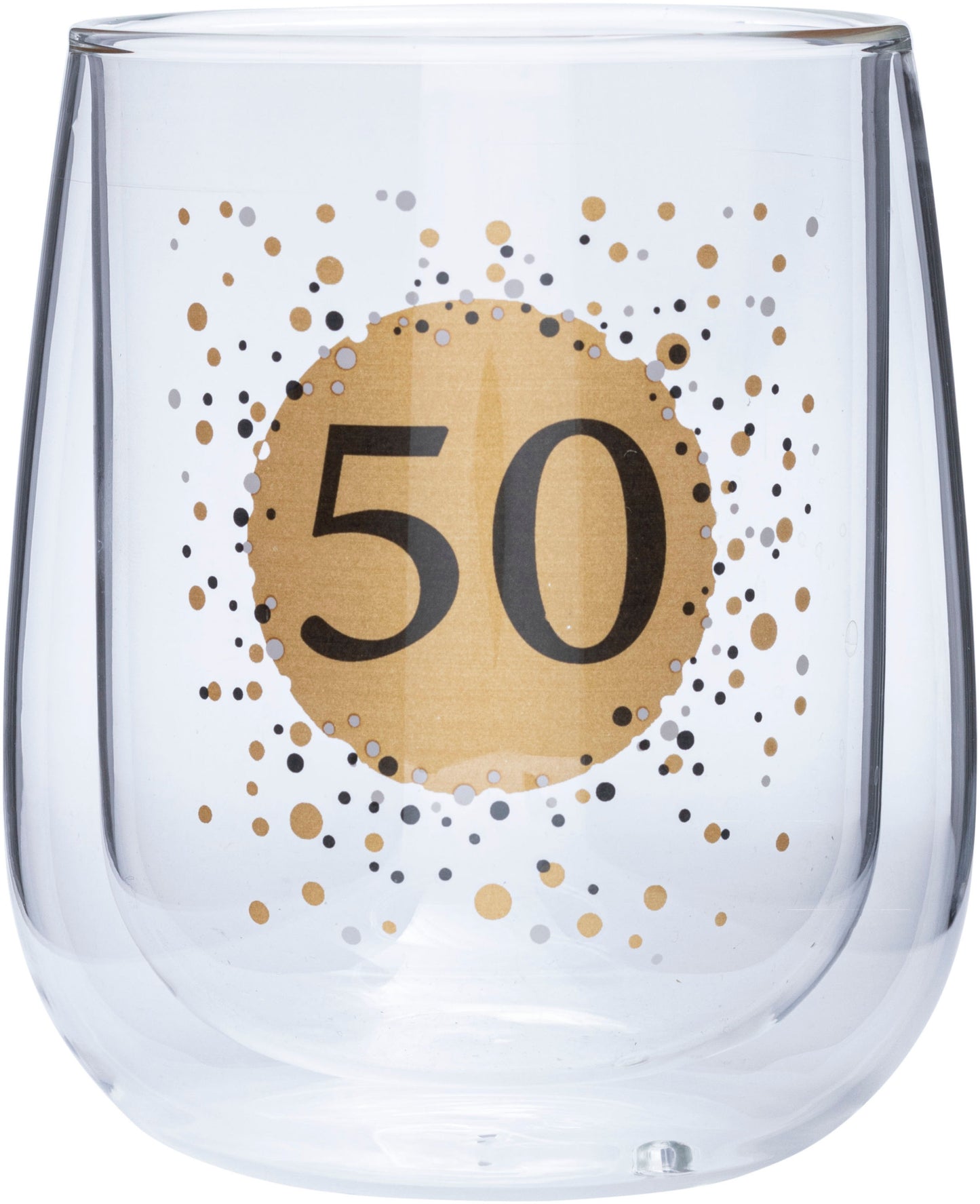 Doppelwandiges Glas (Typ: 50. Geburtstag)