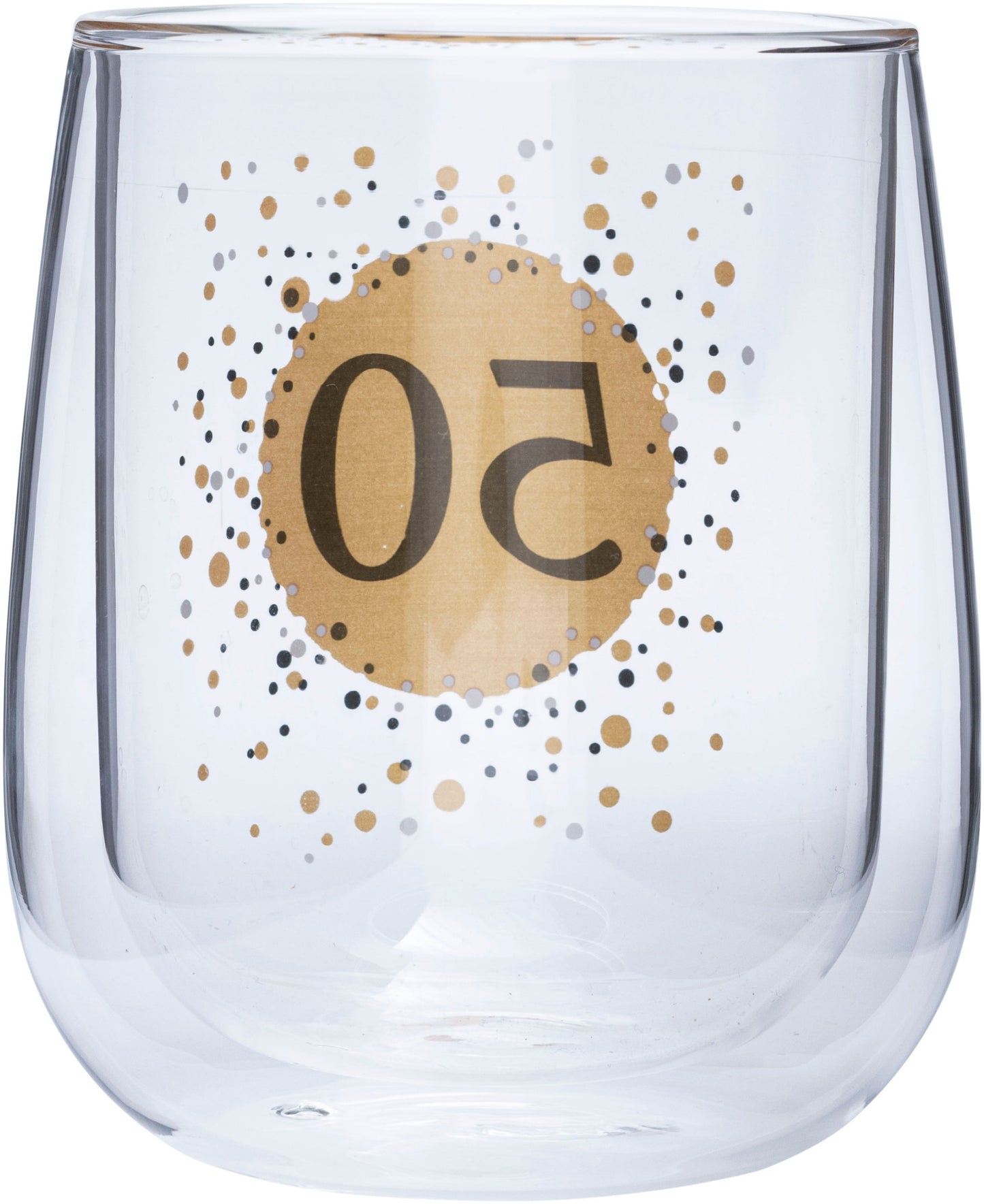 Doppelwandiges Glas (Typ: 50. Geburtstag)