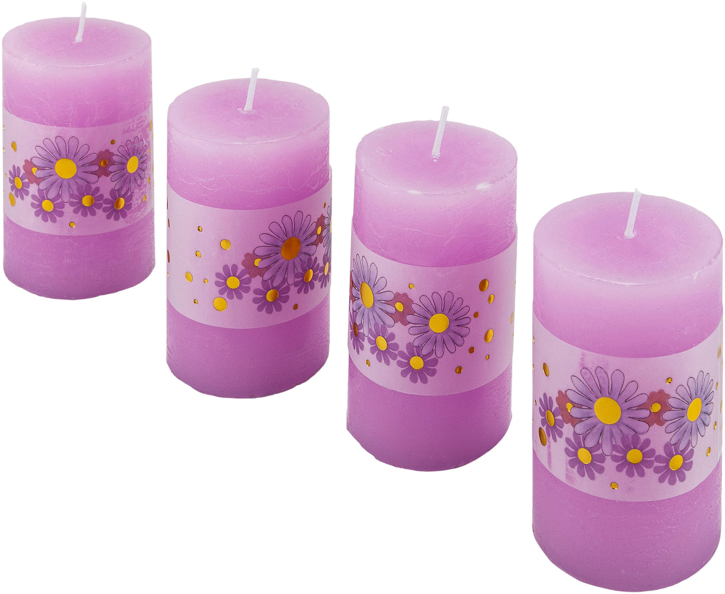 Stumpenkerzen "Amalie" 4er-Set