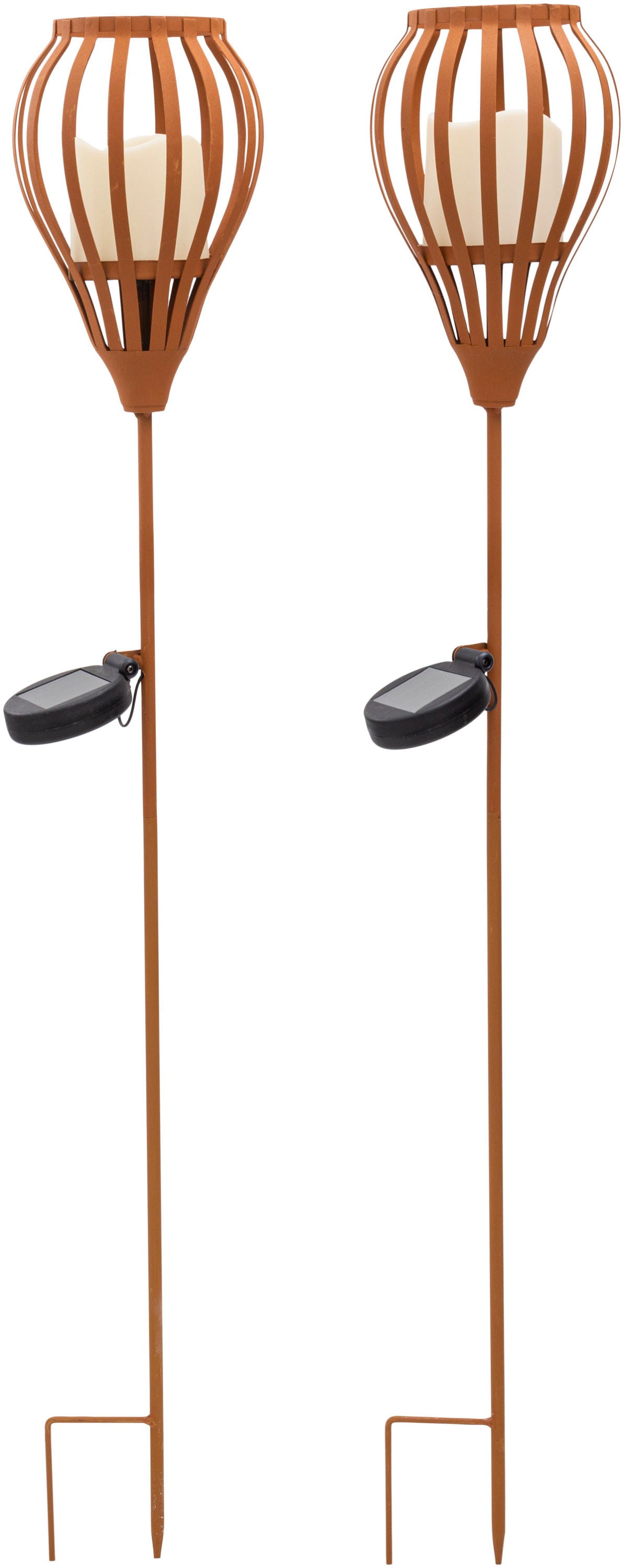 Solar-Gartenstecker "Gabbia" 87cm, 2er-Set