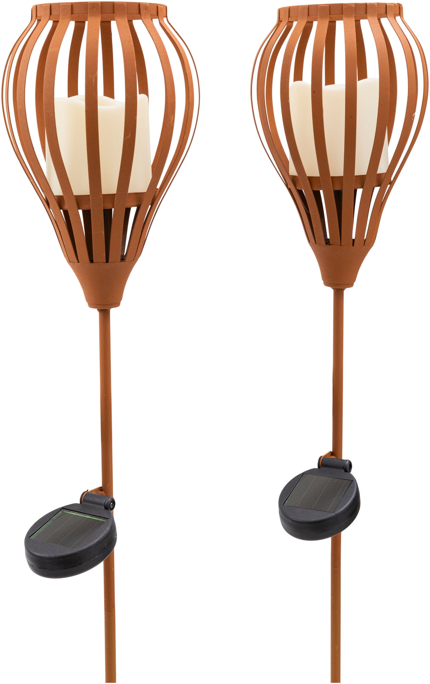 Solar-Gartenstecker "Gabbia" 87cm, 2er-Set
