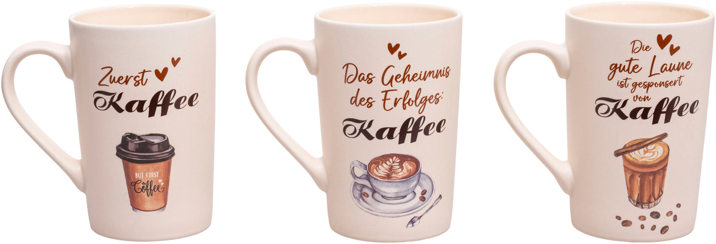 Tassen Kaffee-Trio, 3er-Set