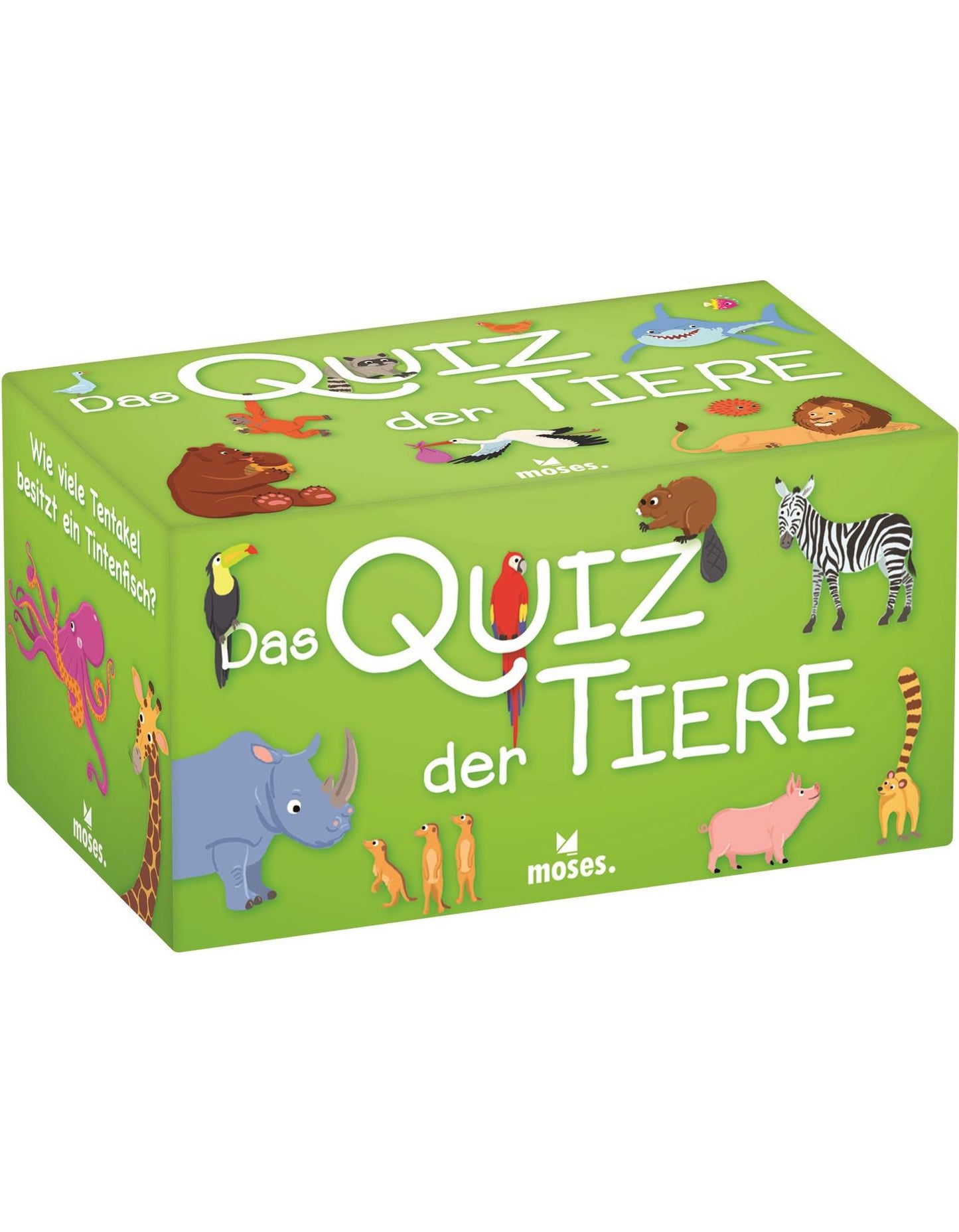 Magni 90153 Quiz, Kinder Wissensquiz mit 100 spannenden Tierfragen, Wissensspiel über das Reich der