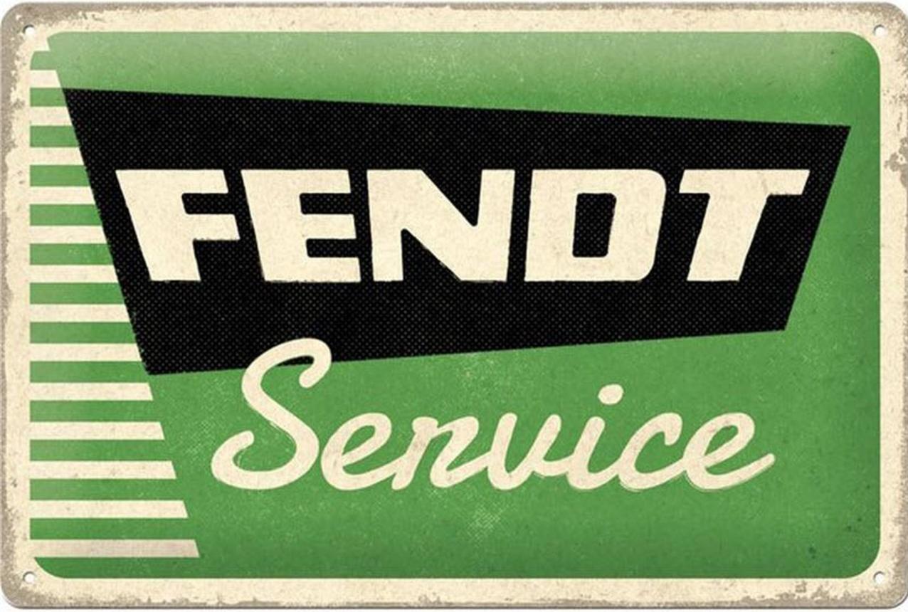 Nostalgic-Art Merchandising Schild Fendt Service 20 x 30 cm, Metall (20 x 30 cm)