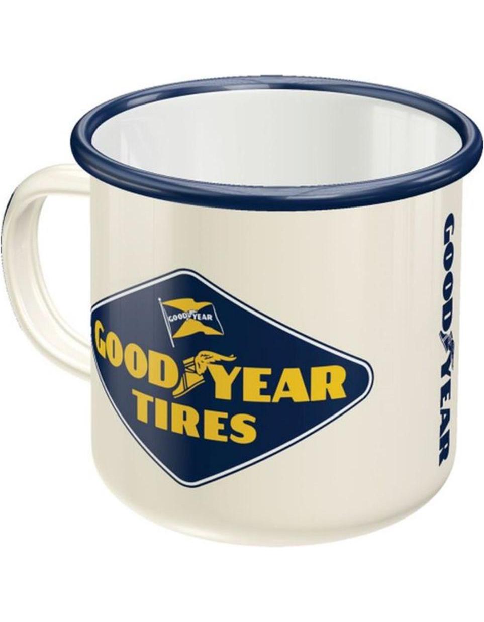 Nostalgic-Art Merchandising Universaltasse Goodyear 360 ml, 1 Stück, Dunkelblau/Weiss (360 ml, 1 x)