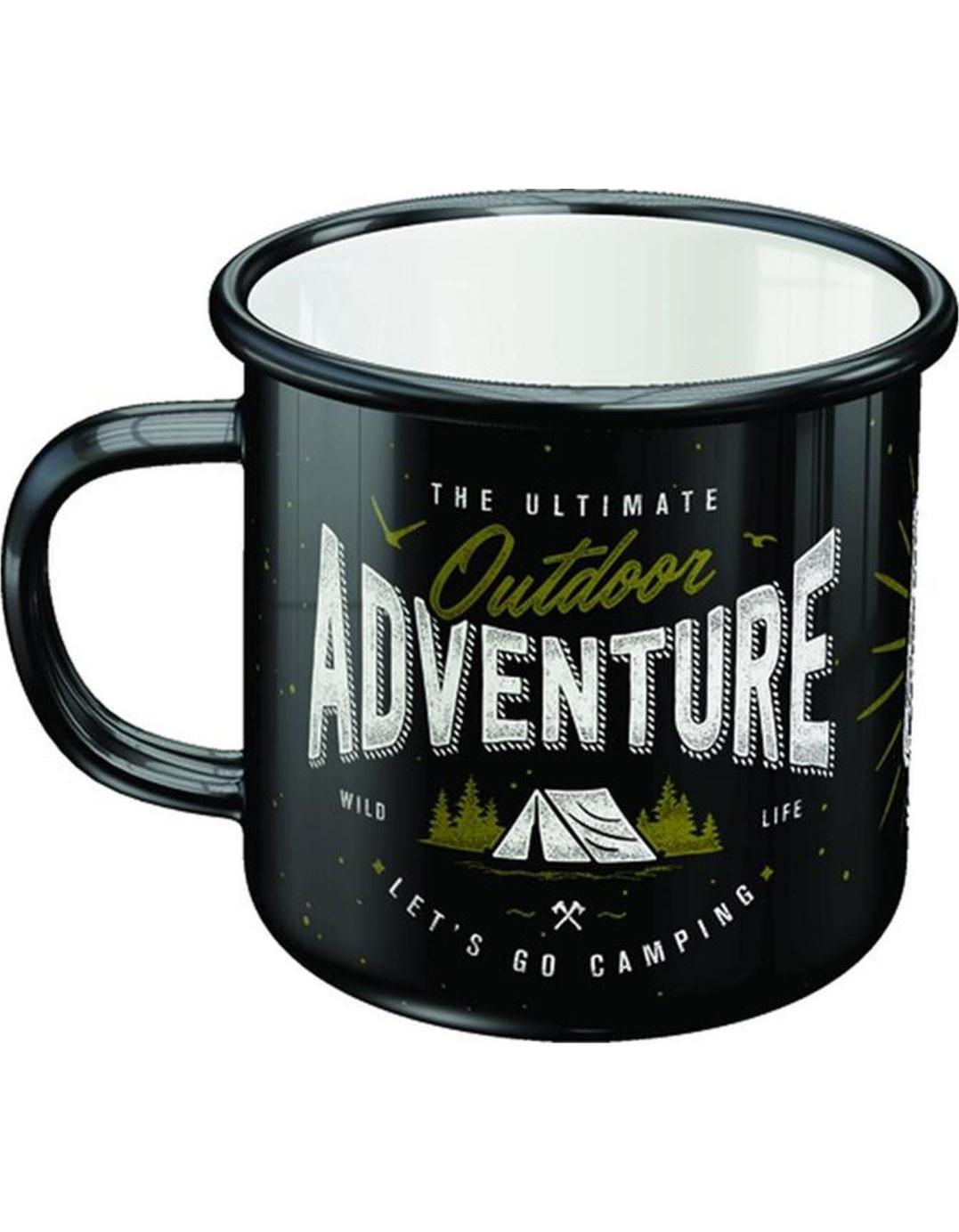 Nostalgic-Art Merchandising Universaltasse Outdoor Adventure 360 ml, 1 Stück, Schwarz (360 ml, 1 x)