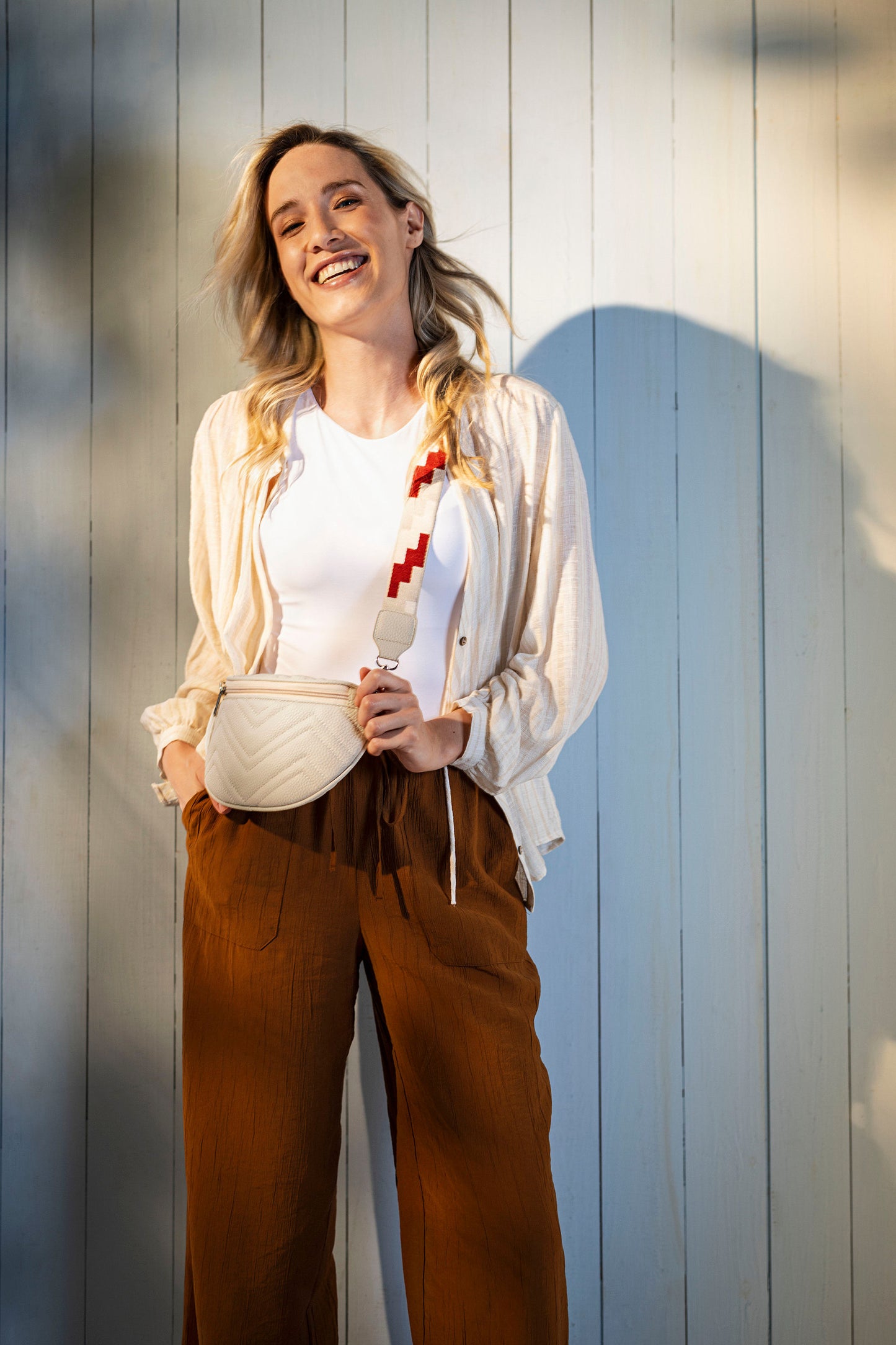HJP Umhänge- & Bauchtasche "Couture" (Farbe: taupe)