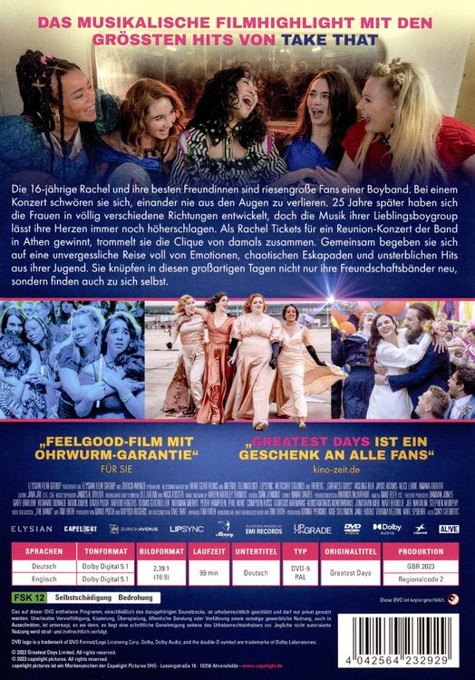 Greatest Days DVD
