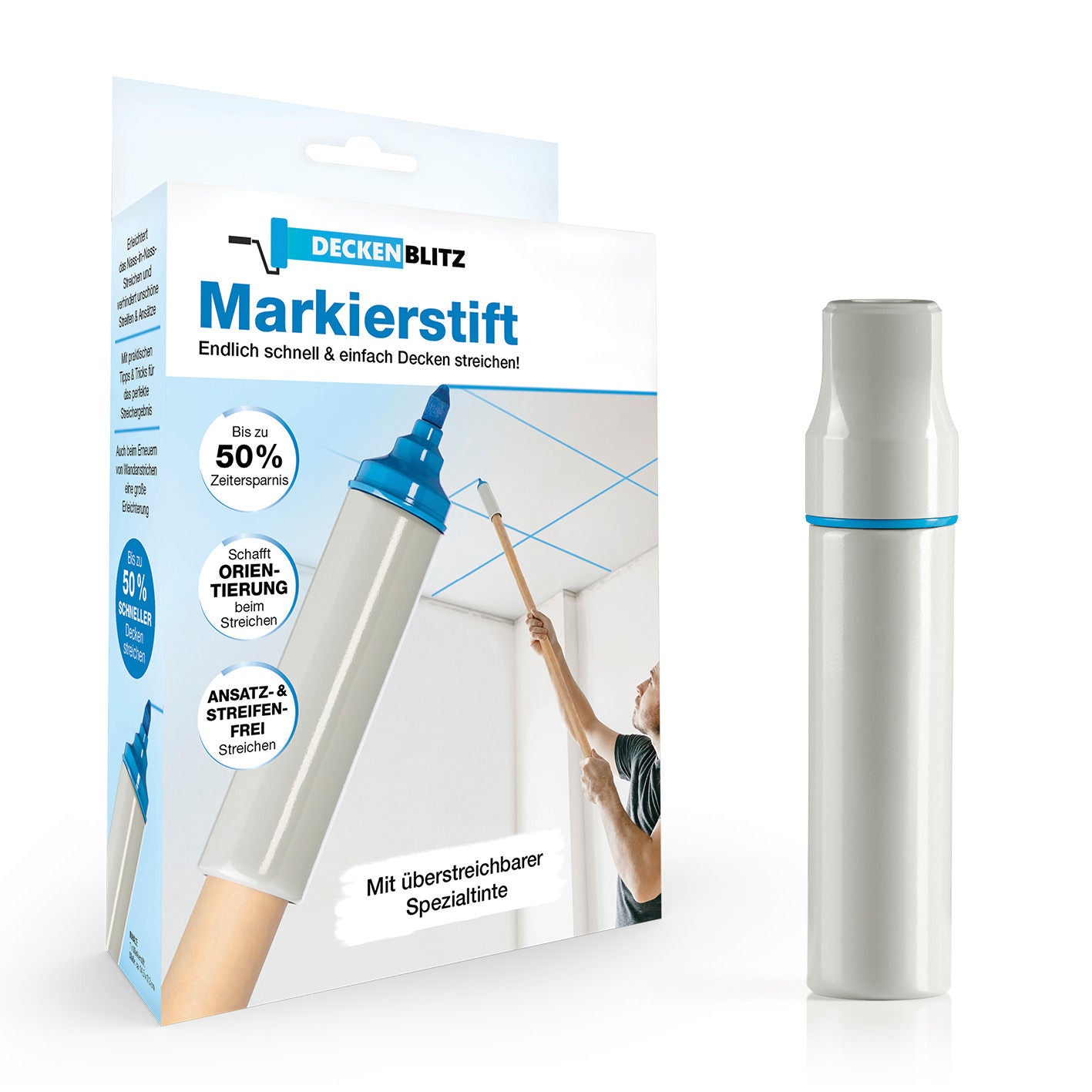 Deckenblitz Markierstift 145mm grau