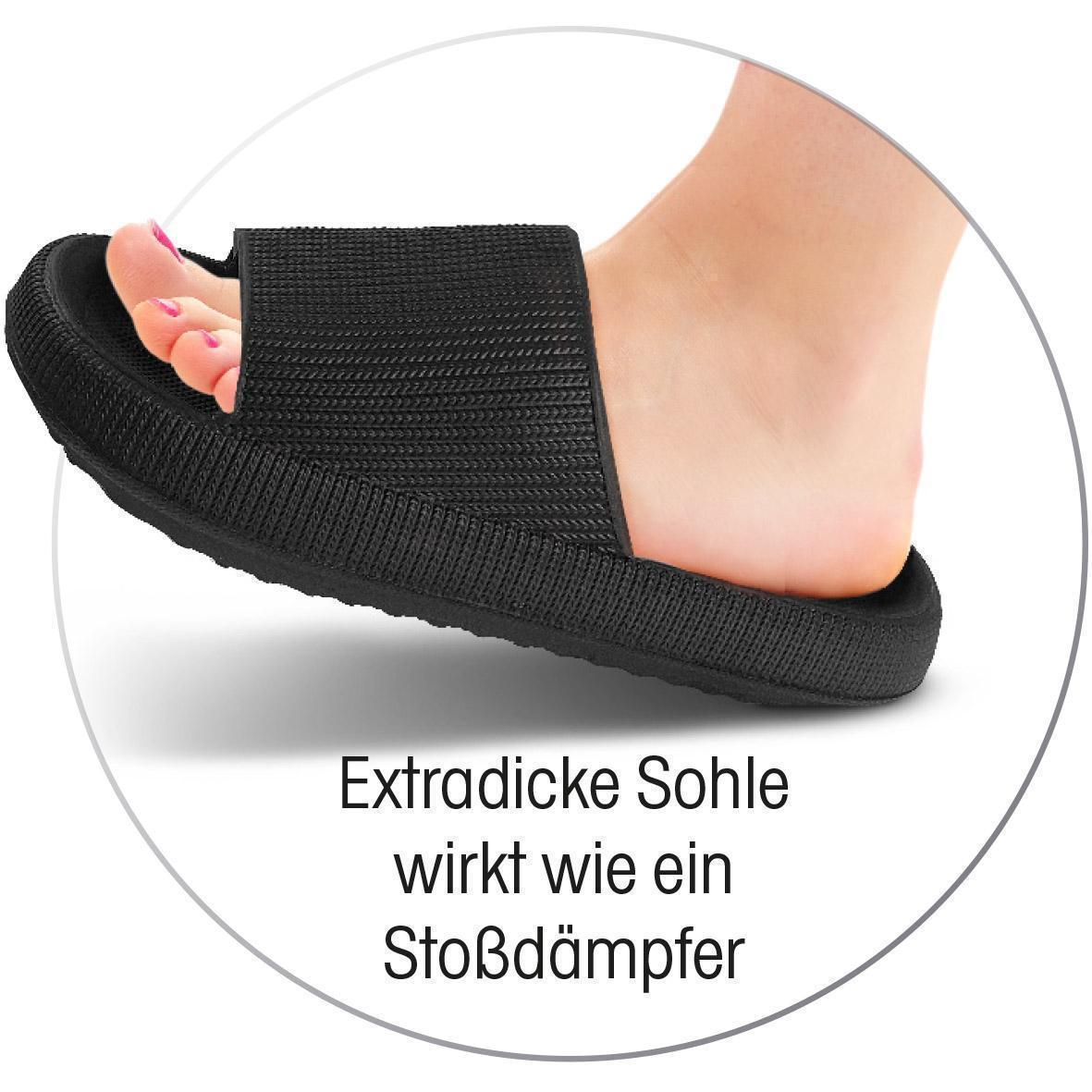 RelaxVital Wolken Slipper (Grösse: 44) schwarz