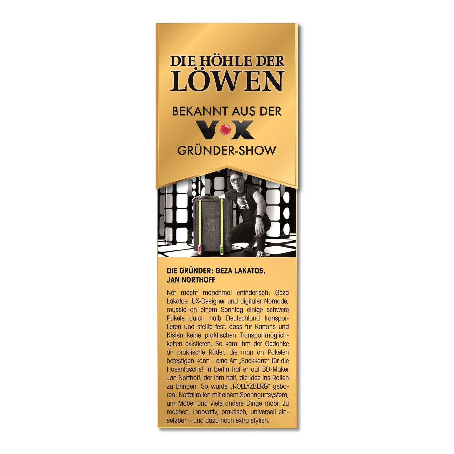 Rollyzberg Transportrollen 2er-Set (Farbe: schwarz) inkl. 2 Gurte
