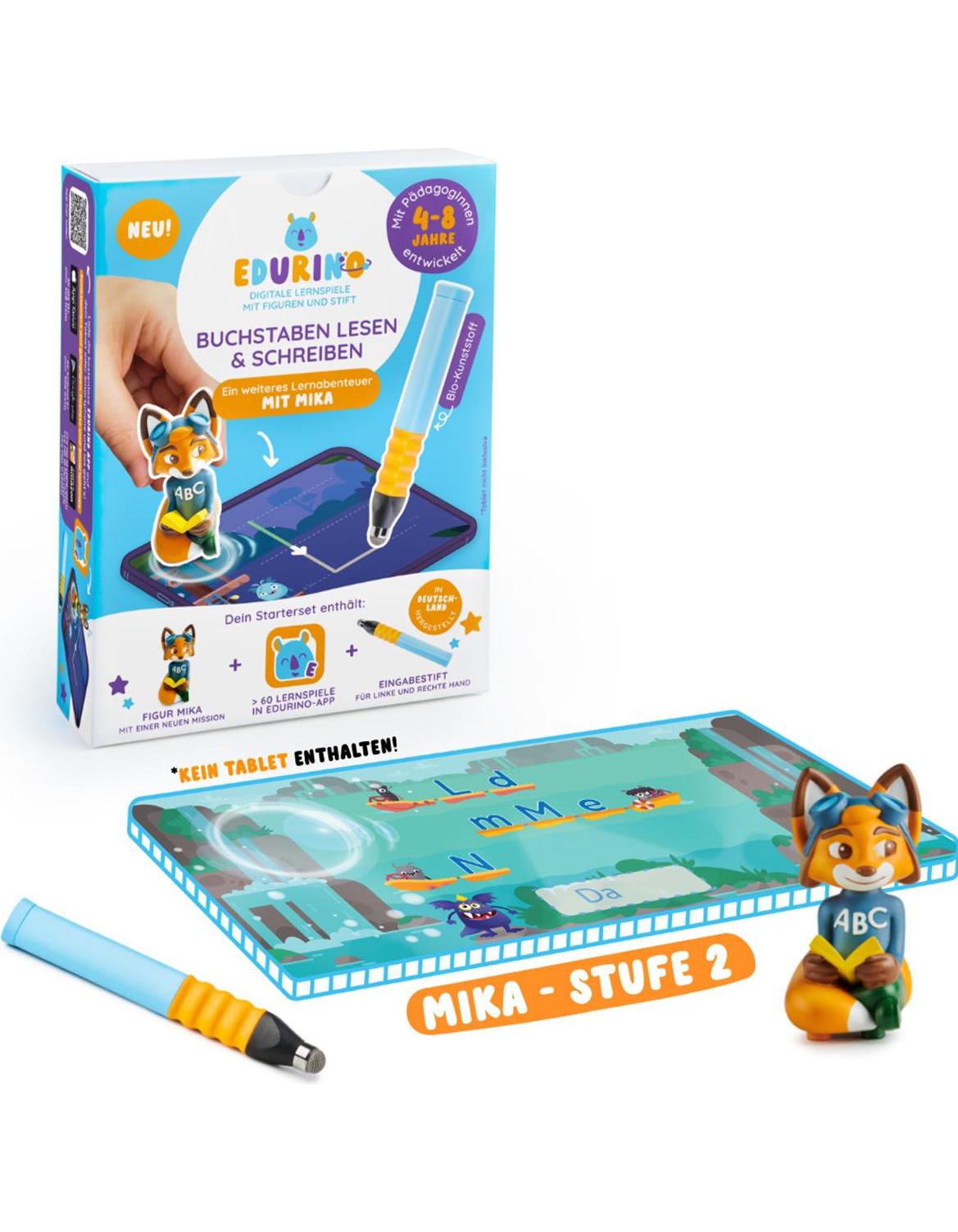 EDURINO Lernfigur-Set MIKA 2 - BUCHSTABEN LESEN & SCHREIBEN inkl. Stift