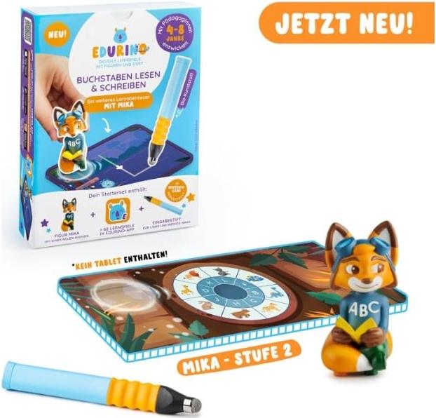 EDURINO Lernfigur-Set MIKA 2 - BUCHSTABEN LESEN & SCHREIBEN inkl. Stift