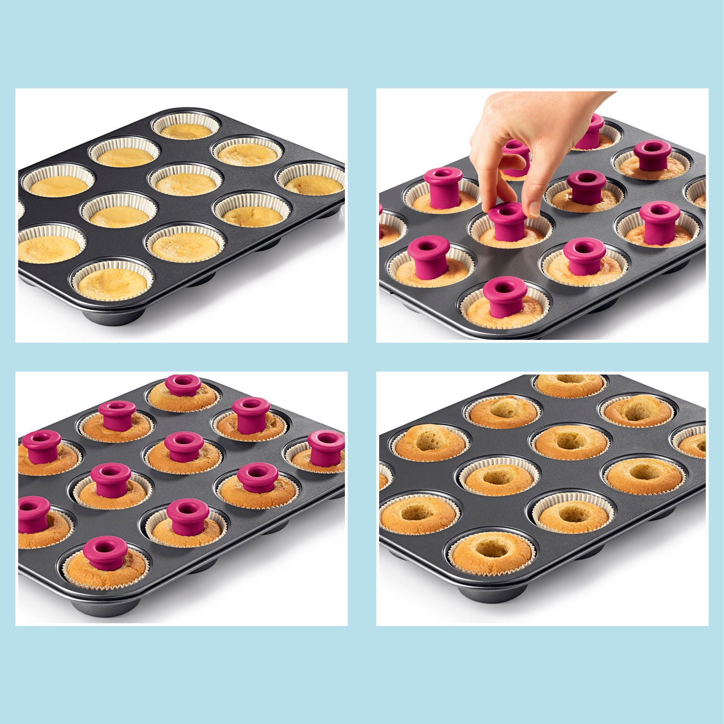 CuCap Silikon-Backförmchen 6er-Set