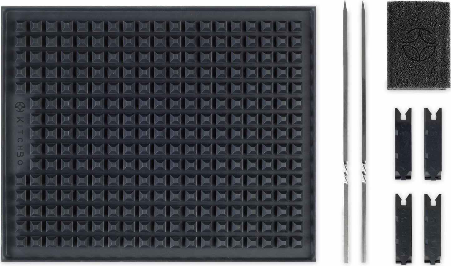 KitchBo Silikon-Backmatte Starter Set 8-tlg. 37x28cm schwarz