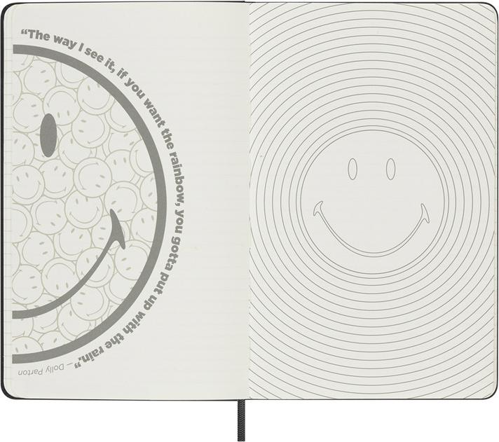 Moleskine Notizbuch - Smiley, Large/A5, Fester Einband, Liniert, Smiley Logo