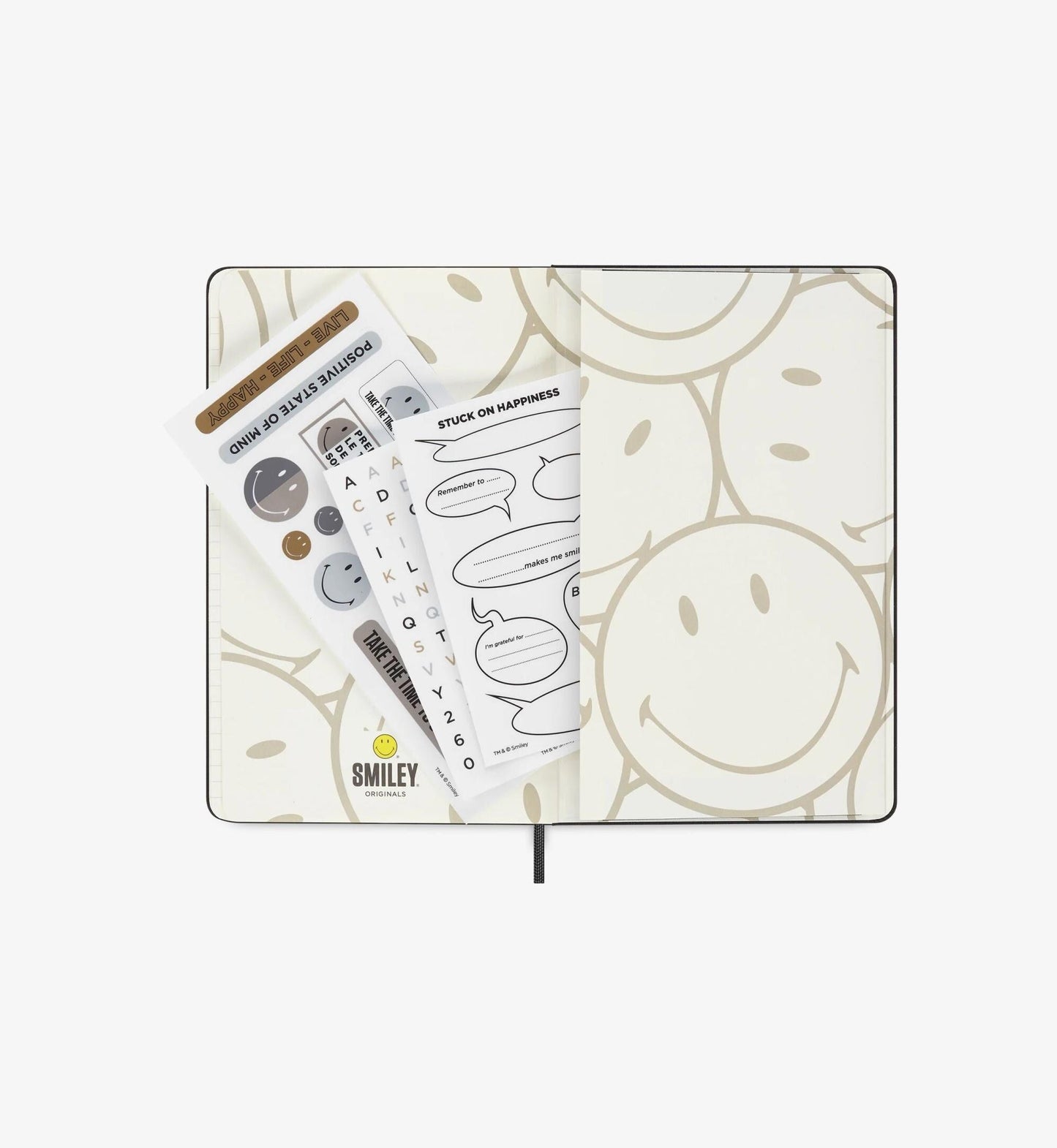 Moleskine Notizbuch - Smiley, Large/A5, Fester Einband, Liniert, Smiley Logo