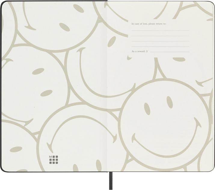 Moleskine Notizbuch - Smiley, Large/A5, Fester Einband, Liniert, Smiley Logo