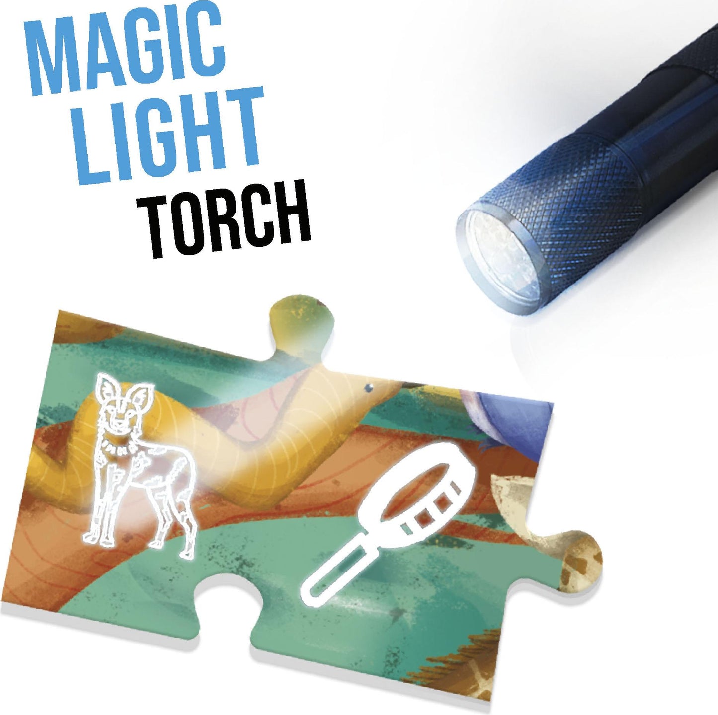 Headu Game Explore Safari mit Taschenlampe (70 Teile)