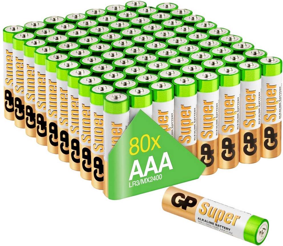 AAA Batterie GP Alkaline Super, Micro LR03, 1,5V, 80 Stück