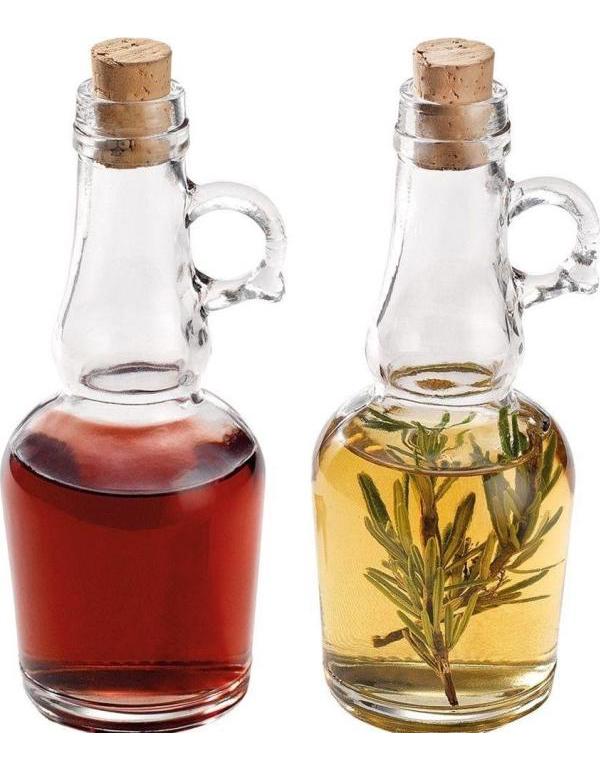 Excellent Houseware Öl & Essig Set aus Glas (250 ml)