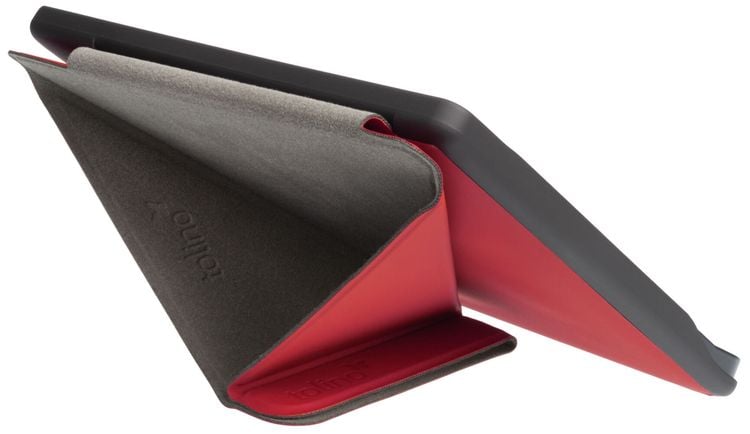 tolino vision 6, Schutztasche mit Origami Standfunktion (Farbe:rot)