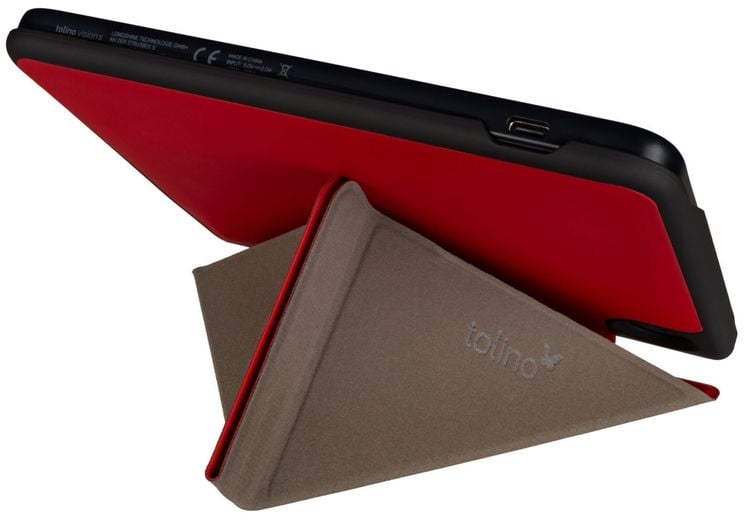 tolino vision 6, Schutztasche mit Origami Standfunktion (Farbe:rot)