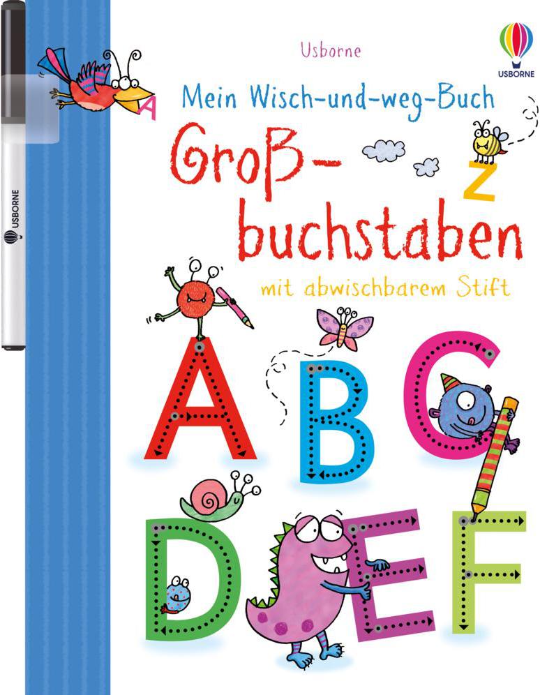 Usborne Publishing Mein Wisch-und-weg-Buch: Großbuchstaben (Deutsch, 2016, Jessica Greenwell)