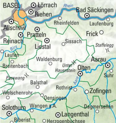 Hallwag Kümmerly+Frey Wanderkarte Basel