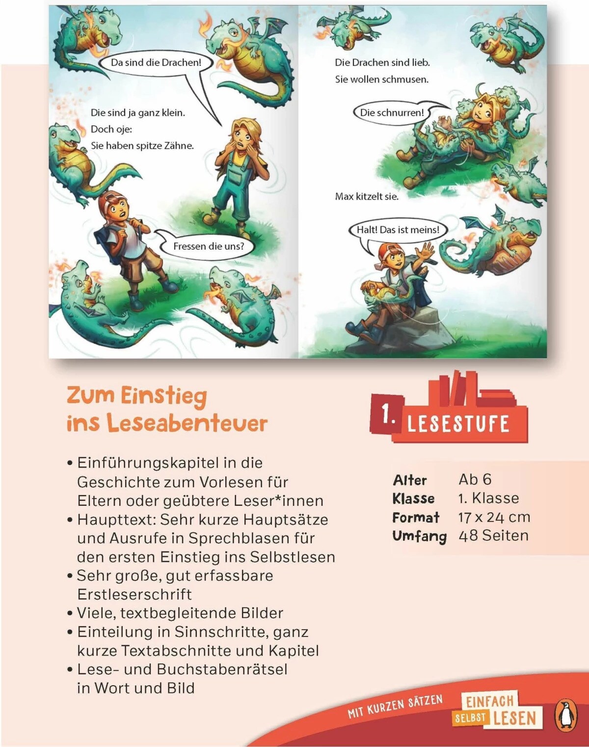 Penguin JUNIOR - Einfach selbst lesen: Der geheime Drachenwald - (Lesestufe 1)