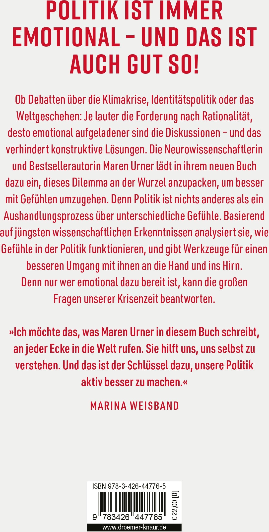 Droemer Knaur Radikal emotional (Deutsch, 2024, Maren Urner)