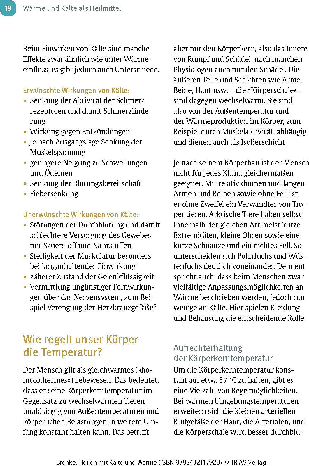 Heilen mit Kälte und Wärme