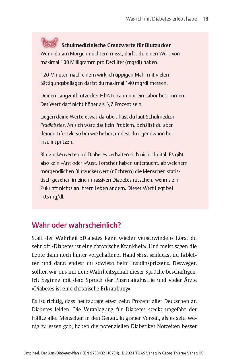 Trias Der Anti-Diabetes-Plan (Deutsch, 2024, Rainer Limpinsel)