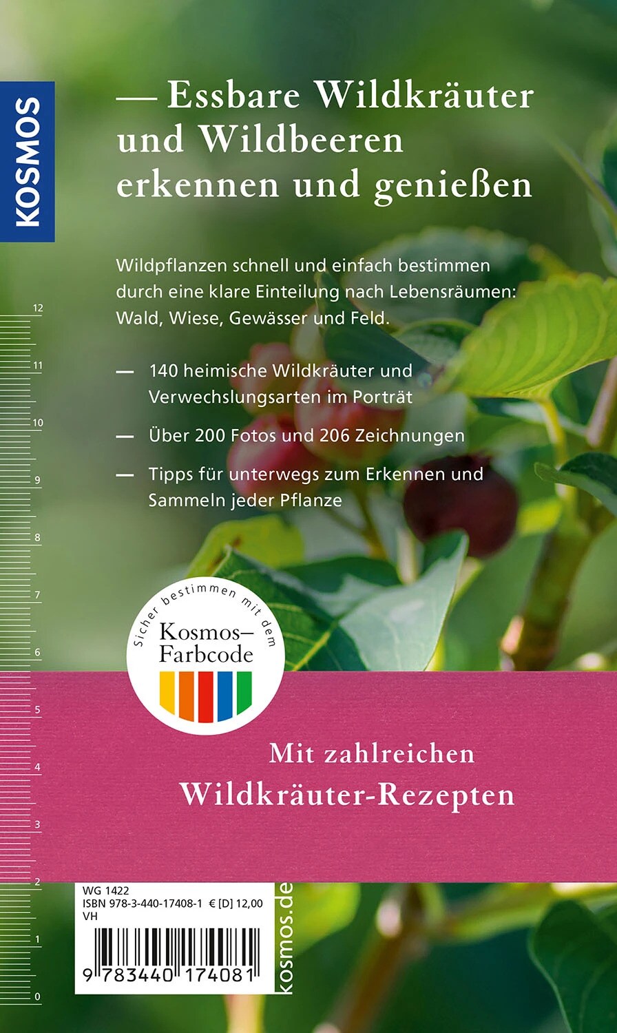 Kosmos Essbare Wildkräuter und Wildbeeren für unterwegs (Deutsch, 2022, Marianne Golte-Bechtle, Roland Spohn, Rudi Beiser)