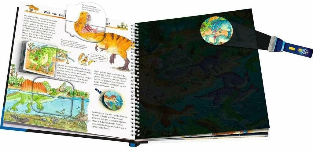 Wieso? Weshalb? Warum? Leuchte und entdecke: Dinosaurier (Taschenlampen-Buch mit Folien und Klappen)